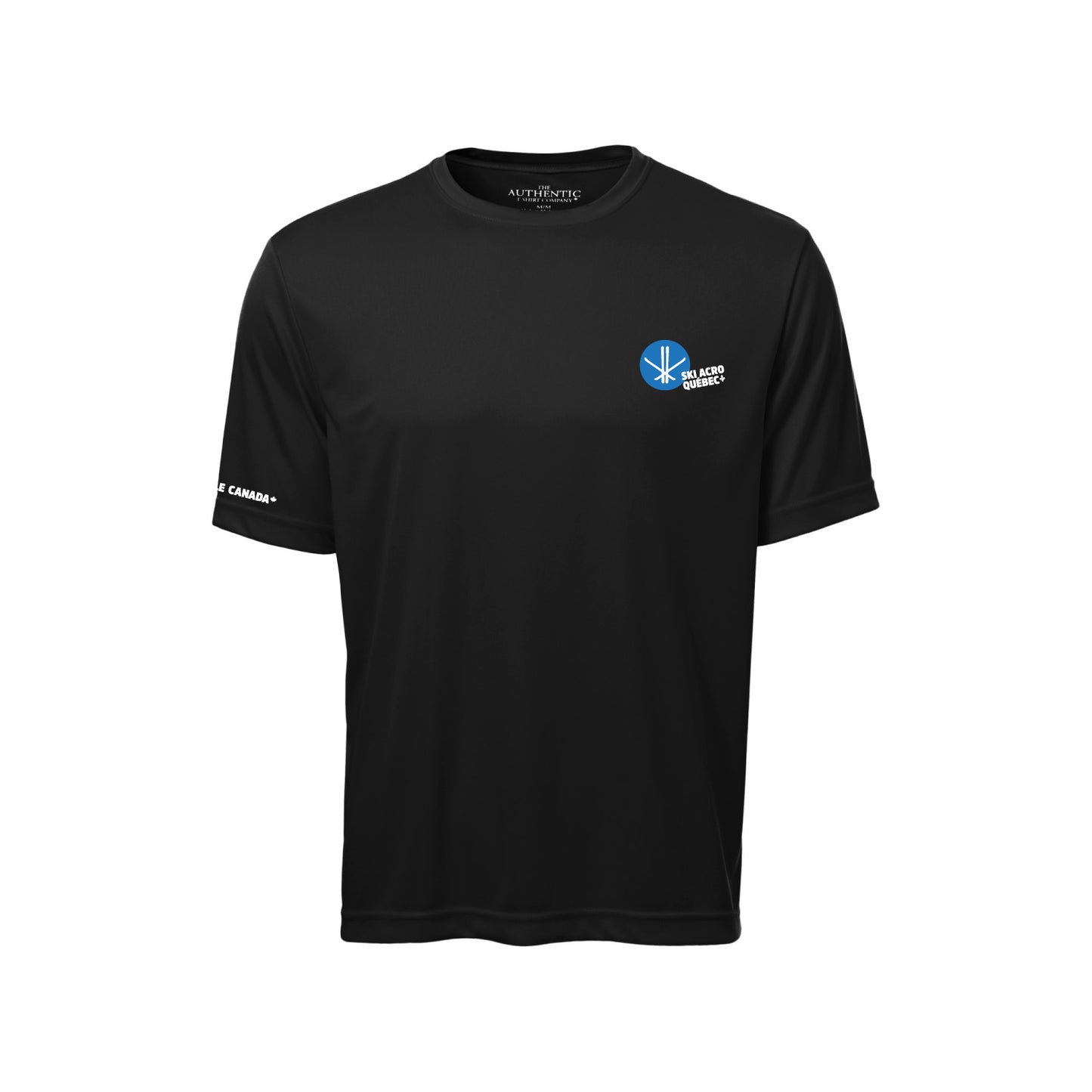 350MC-Ski acrobatique - T-shirt sport noir à manches-courtes en tissu technique