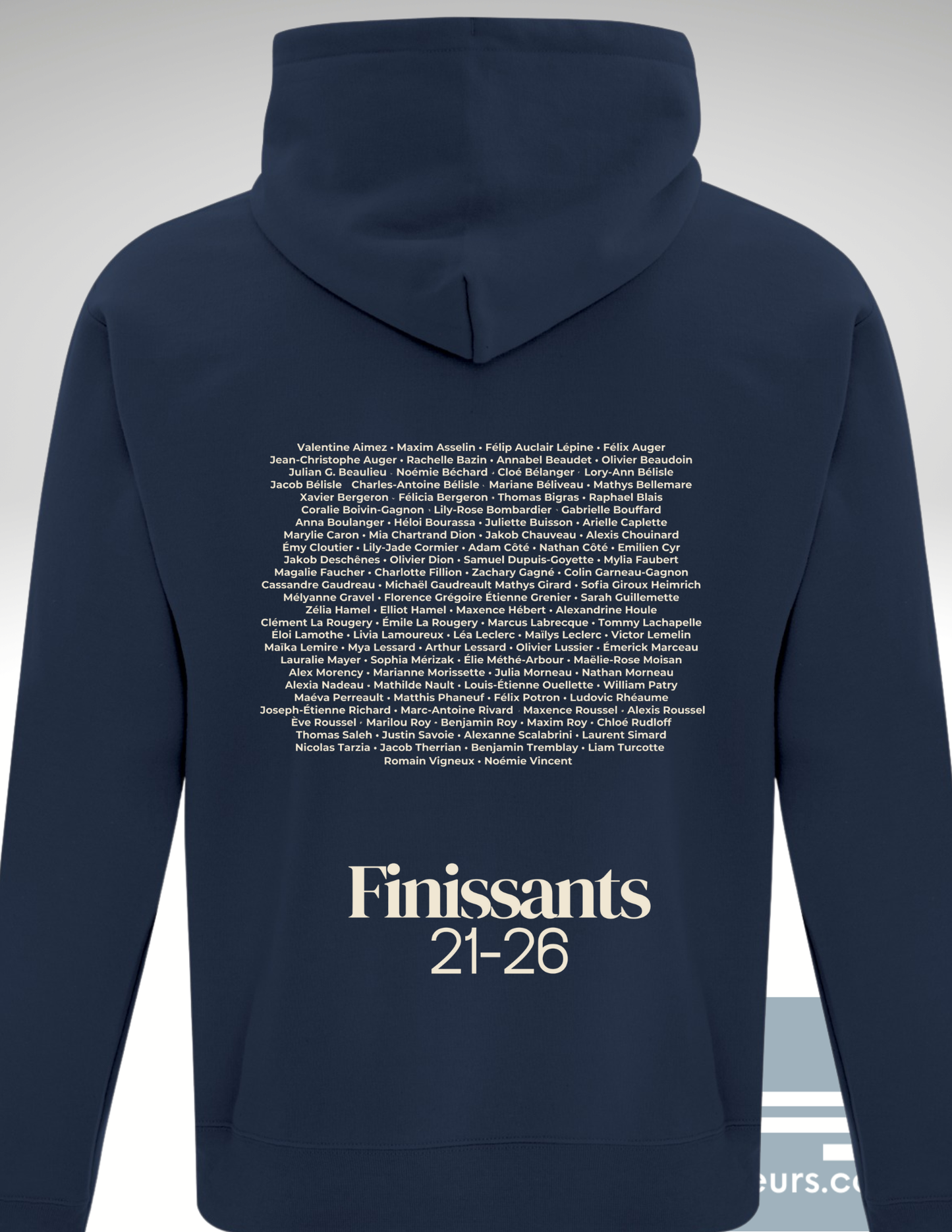 H2500M-ESBF - Chandails en molleton marine des Finissants de l'École secondaire de Bromptonville 2021-2026